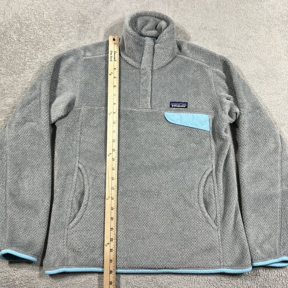 Patagonia Sweater Womens Medium Re Tool Snap-T Pullover Fleece Sweatshirt Gray - Picture 3 of 12